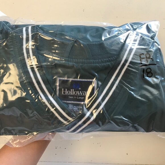 Vintage North Dakota State Bison Jacket Green Windbreaker V neck size XL - Picture 9 of 9